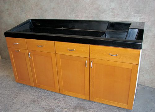 fire-retardant laboratory-grade counters and integral sinks on the market