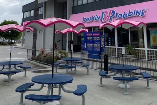 Baskin Robins Wave Style Umbrellas Fiberglass